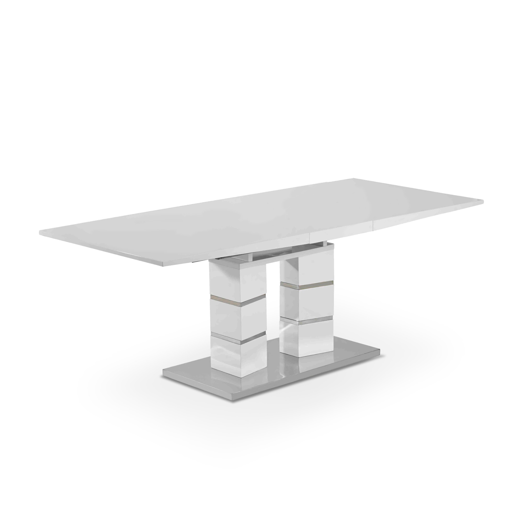 DT-9152G Italian Modern MDF Butterfly Extension High Gloss Table