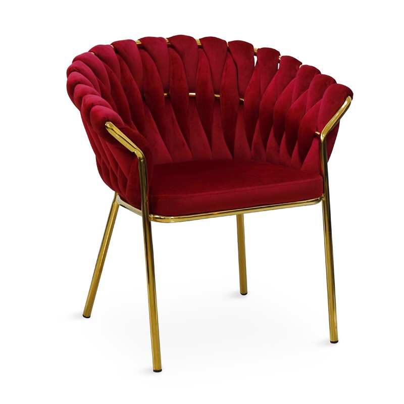 Modern Dining Room Velvet Dining Chairs with Chrome Frame Golden Chromed