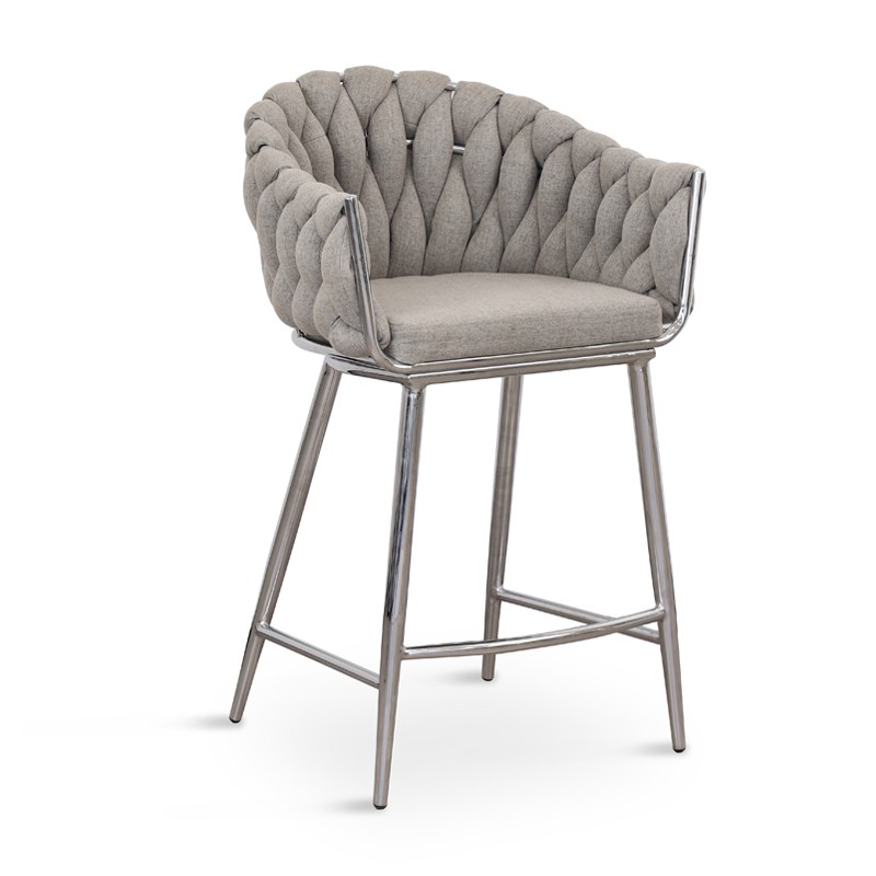 Modern Velvet Bar Chairs  with Big Backs