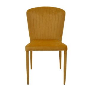 DC-1874B Modern design home furniture velvet fabric dining chairs cheap black metal legs dining chair 