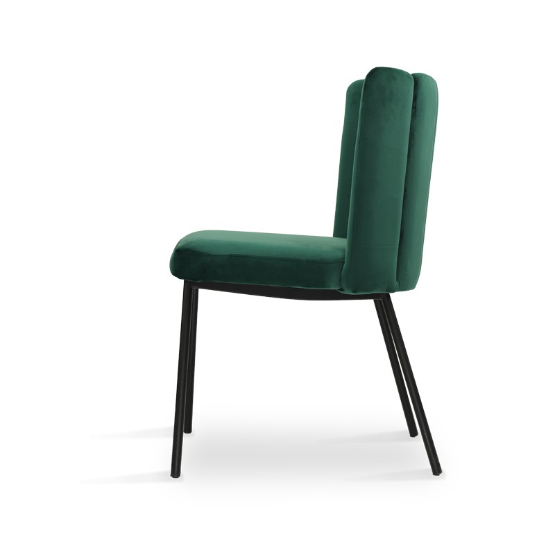 Modern Green Velvet Fabric Restaurant Dining Chair for Home Hotel